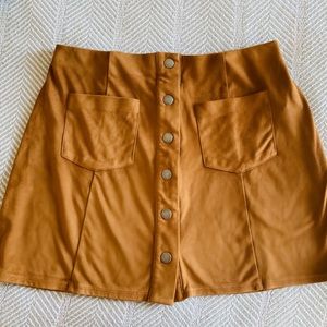 Suede skirt
